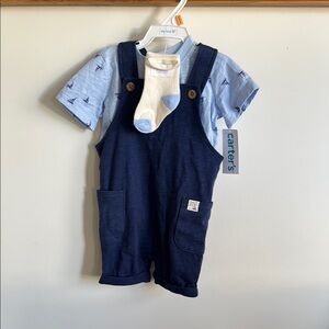 Carter's Navy Blue Kids Overalls Set